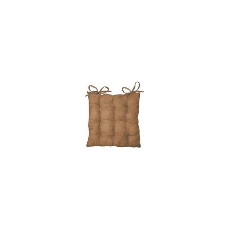 Assise matelassée Suede Uni Suedine Fauve