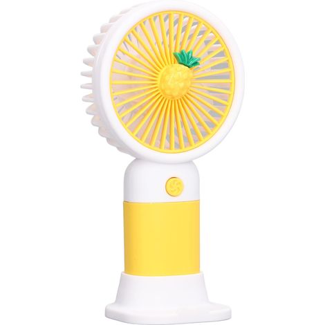 Mini ventilateur portatif au design cartoon, vent puissant, rechargeable par USB, portable pour les voyages, le bureau et la maison. (1/5)