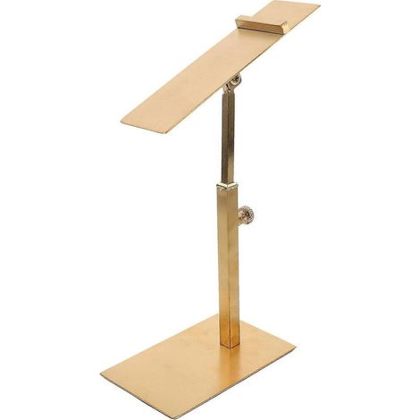 Présentoir à talons hauts réglable, présentoir à chaussures autoportant, rehausseur en acier inoxydable-20.50X14.00X7.00CM-Golden (1/5)