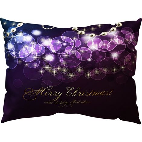 Housse De Coussin - 50 X 30 Cm - Polyester - Motif Noël - Pour Canapé Chambre Bureau Voiture - 1 Pièce (1/2)