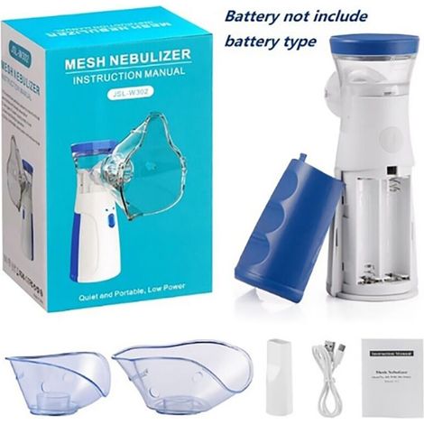 Nébuliseur portable rechargeable silencieux USB – Débit 0,2 ml/min – Poids 180 g – Bruit 50 dB – Capacité 2 à 8 ml - JSL-W302 (1/5)