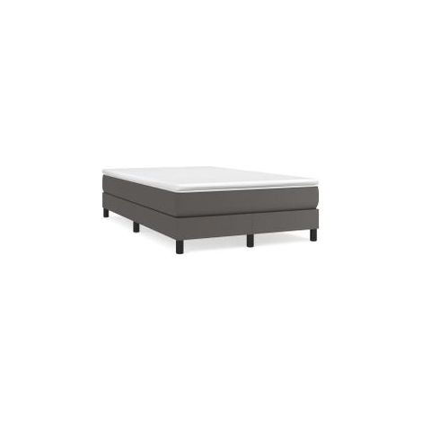 Sommier à lattes de lit avec matelas Gris 120x200 Similicuir (1/5)