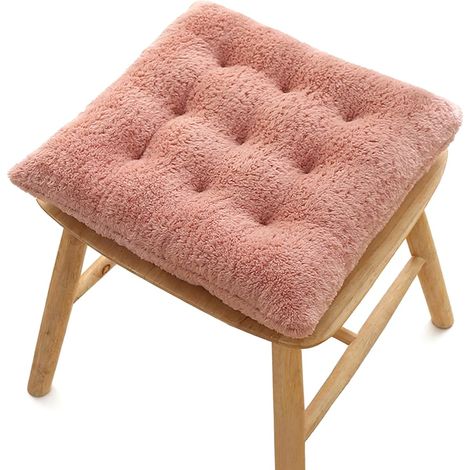 Coussin d'assise - 40 x 40 x 6 cm - Coussin de chaise de salle à manger - Épais et chaud - Coussin de chaise de bureau/étudiant - Coussin d'assise solide - Lavable - Antistatique - Sangles antidérapan (1/5)