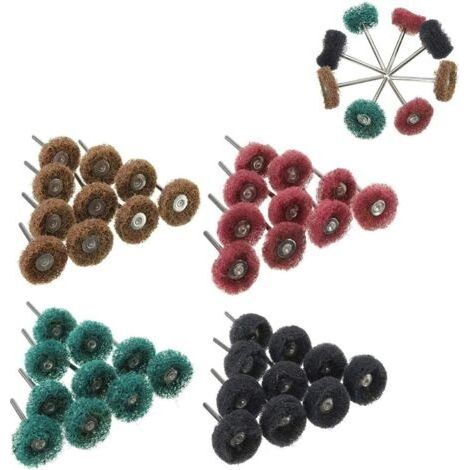 Ensemble de 80 meules de polissage abrasives pour meule abrasive de 1 pouce / 25 mm pour outil rotatif Dremel grain 80/150/240/300 (1/3)