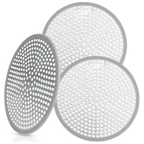 Lot de 3 filtres de (gris) vidange en acier inoxydable pour baignoire, cuisine, salle de bain, douche (1/4)