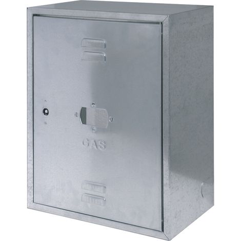 Mobiletto per contatore gas 50x40x25 cm in lamiera zincata resistente da esterno