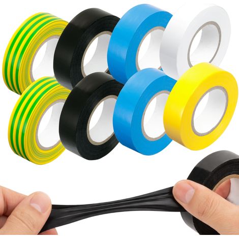 Lot de 8 rubans isolants de 20 m et 19 mm de diamètre, cinq couleurs Vorstahl (1/3)