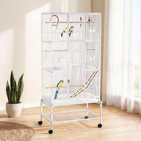 Cage pour oiseaux bianco en acciaio PP 83 x 53 x 180 cm (1/5)