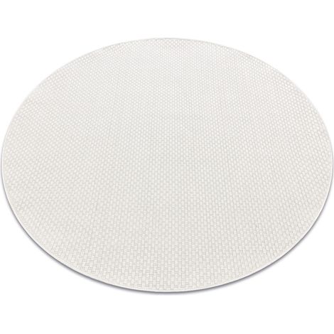 Teppich TIMO 6272 Kreis SISAL draussen weiß  white rund 200 cm