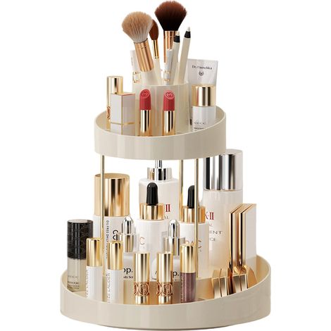 Présentoir de rangement rotatif à 360° pour cosmétiques, stylos de couleur et pinceaux de maquillage de bureau (1/5)