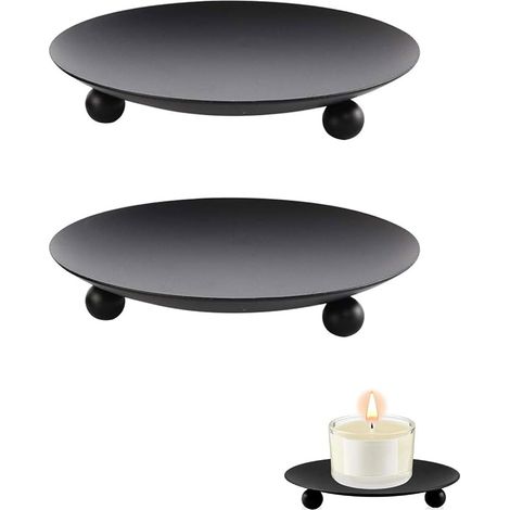 Candle Holders for Candles up to 9 cm Design Table Decoration Wedding Prayer Family Party Holiday Black (1/2)