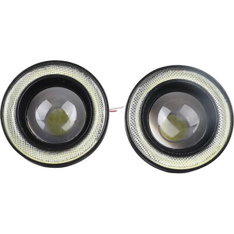 3,5-Zoll-Auto-Nebelscheinwerfer, Aluminiumgehäuse, wasserdicht, helles LED-Universal-Weißlicht, Außenring, 30 W, vorne