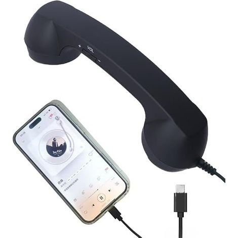 Auriculares para teléfono móvil de estilo retro - Llamadas cómodas - Tecnología retro clásica - Llamadas nítidas - Tono ajustable - Auriculares retro (1/4)