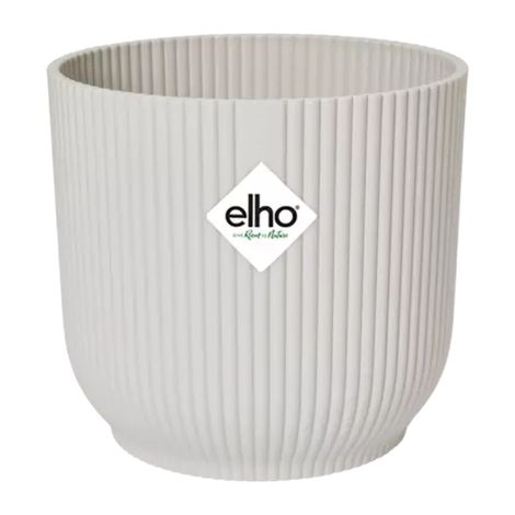 Pot de fleurs décoratif intérieur design rainuré blanc 22 cm - PANGIVO