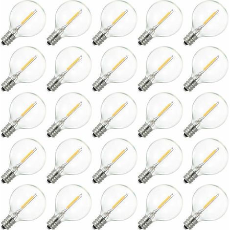 G40 E12 LED-Lampen, warmweiß 2200 K, IP44 wasserdicht, 0,6 W, 360° Abstrahlwinkel, 25er-Packung für den Innen- und Außenbereich – 230 V (1/5)