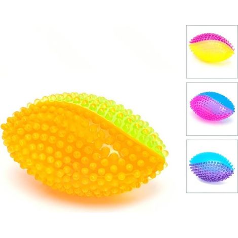 Jouet pour chien en forme de ballon américain avec lumières et sons, doté de lumières LED (1/2)