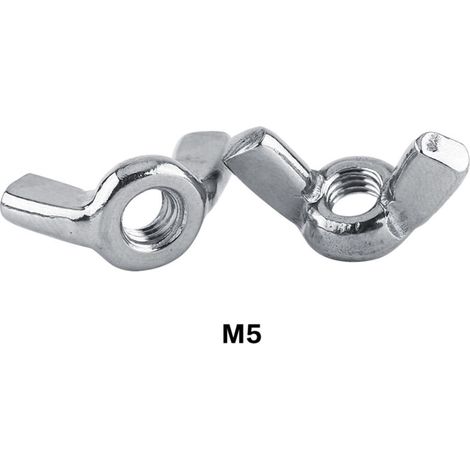 10 pièces Écrous papillon acier inoxydable SS316, fixation rapide M5 (1/2)