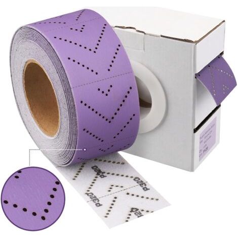 Rouleau de feuille de ponçage en céramique violette - 70 mm x 12 m - Pour le ponçage du bois, le retrait du revêtement, le ponçage automatique, la réparation de carrosserie - Grain 120 (1/5)
