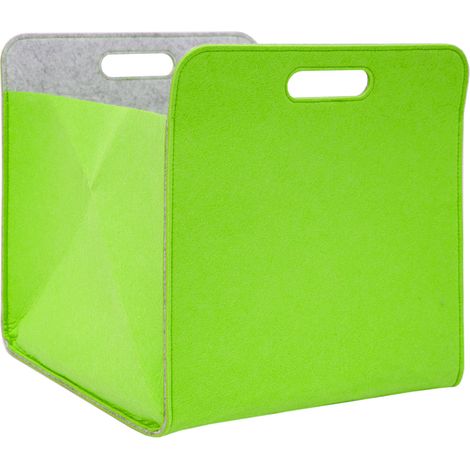 Aufbewahrungsbox 2er Set Cube Filz Apfelgrün 33x38x33cm