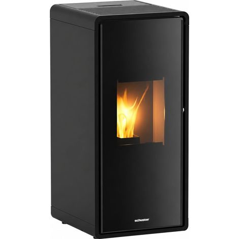 Estufa de Pellets Estanca 9 kW OLLA AU Negra hasta 80 m²