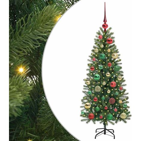 Albero di Natale Albero natalizio Albero festivo artificiale con 150 LED Verde 120 cm PE e PVC (1/5)