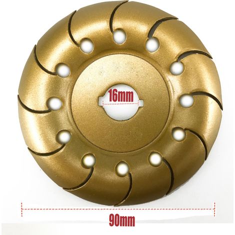 Or 90 mm Disque de coupe spécial pour meuleuse d'angle, fraise à profiler, fraise à sculpter le bois, fraise à tailler, disque à douze dents, fraise à ébavurer, fraise à profiler (1/5)