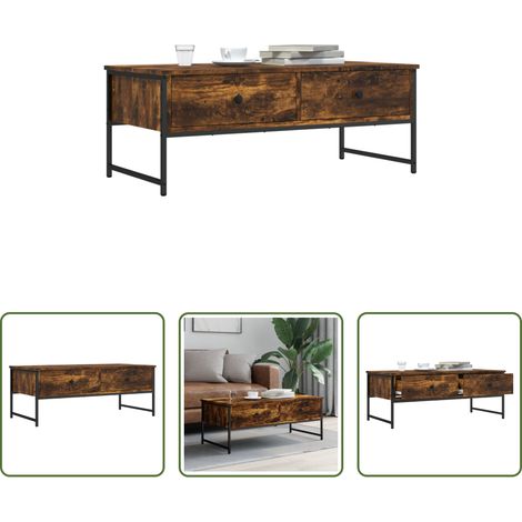 Wohnzimmerbeistelltisch - Couchtisch Räuchereiche 101x49x39,5 cm Holzwerkstoff (1/5)