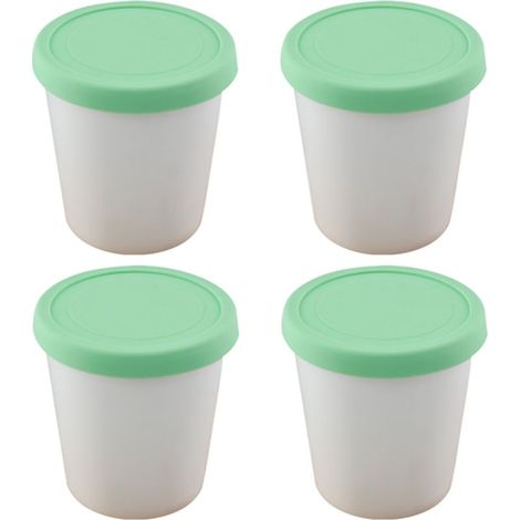 Wiederverwendbarer Eisbehälter – Auslaufsicherer Silikondeckel – Für die Gefriertruhe – 500 ml – 4er-Pack (1/5)
