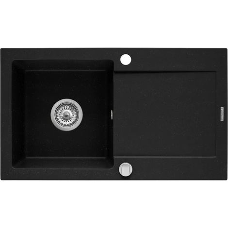 Evier pour la Cuisine 75X45X21cm Inox Noir Graphite (1/2)
