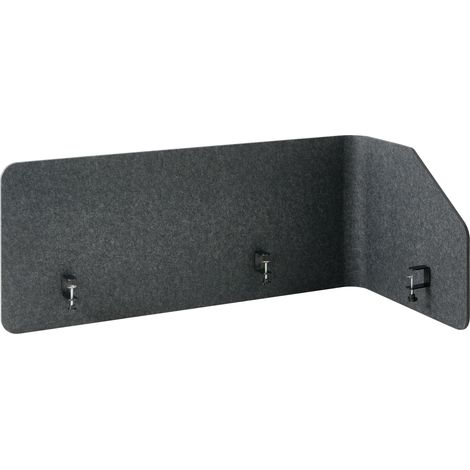 Panel separador esquinero PET panel pantalla acústica oficina 120 x 60 x 50 cm gris oscuro Foldy (1/5)
