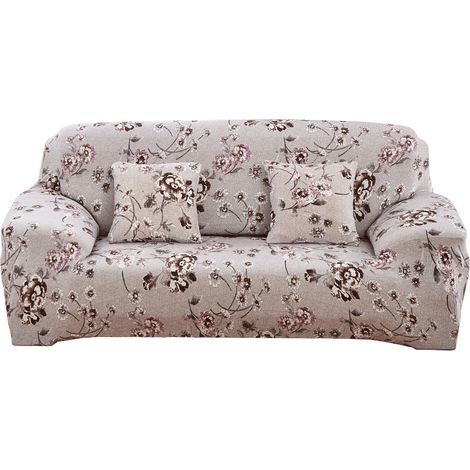 Housse de Canapé 2 Place 140 180cm Fleurs Couverture Canapé avec Accoudoirs Moderne Couvre Canapé Elastique Universelle Revêtement de Canapé Housse de Protection (1/3)
