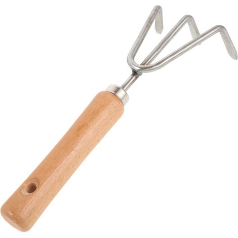 Râteau de Jardin à Main Outil de Jardinage pour Ameublir la Terre Râteau de Plantation pour Creuser (1/5)