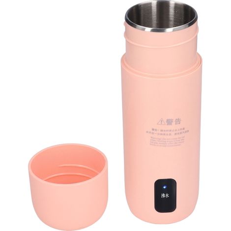 Bouilloire de voyage avec écran intelligent, 4 modes de chauffe, portable, contrôle précis de la température, bouteille rose de 350 ml, prise australienne 220 V (1/5)