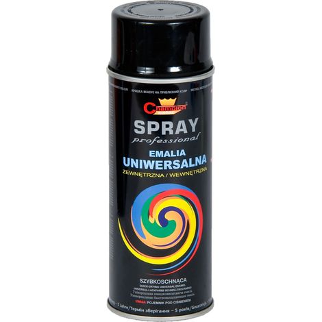 Pintura en aerosol esmalte negro brillante RAL 9005 13006 agtech 400 ml (1/2)