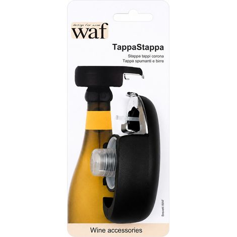 Brevetti WAF TappaStappa Apribottiglie e Tappo per Spumanti e Birra
