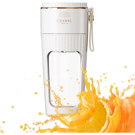 Mini mixeur portable 350ml, 10 lames en acier inoxydable, USB-C rechargeable pour milkshake smoothie, Gobelet bouteille pour cuisine bureau extérieur (1/5)