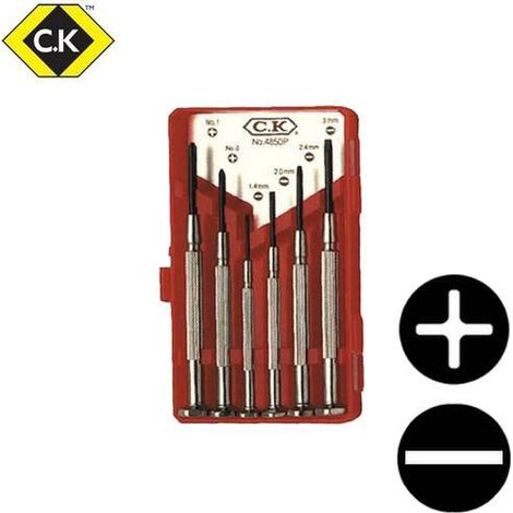 Avit AV05010 juego de 6 destornilladores cromados ergonómicos