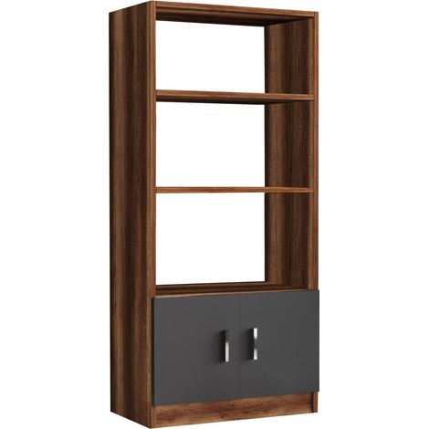 Bibliothèque étagère avec portes et tablettes gain de place Firen (1/5)