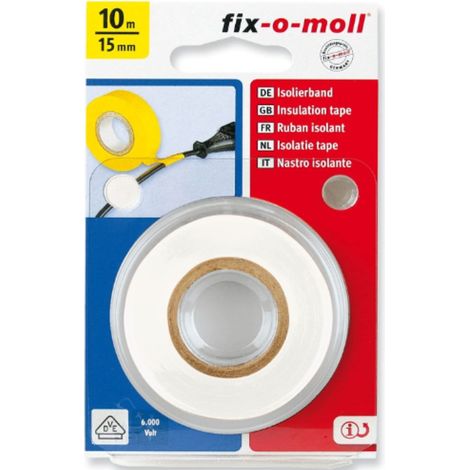 FIX-0-MOLL - NASTRO ADESIVO ISOLANTE PERRIPARAZIONI - COLORE BIANCO