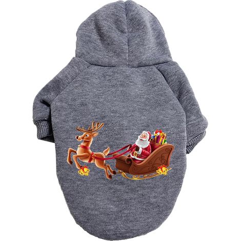 Pull-over Pour Chien - Pull De Noël En Polyester Avec Trou Pour Queue Et Poche Avant - Disponible En Plusieurs Tailles (1/5)