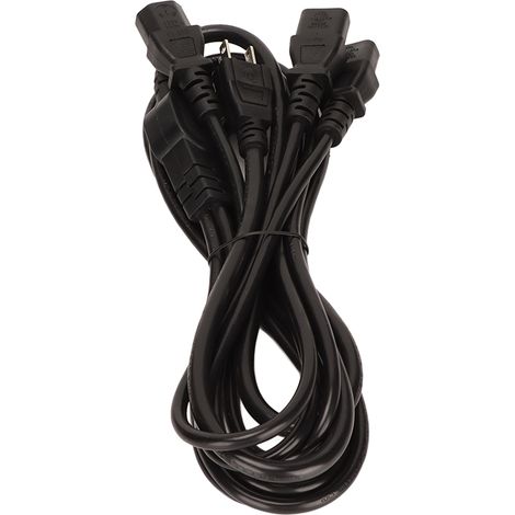 Cordon d'alimentation de remplacement 5 prises 15P vers 3 IEC320 C13 pour imprimante, moniteur et PC (prise américaine, 125-250 V, 2 m). (1/5)
