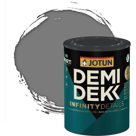 Peinture Bois - JOTUN - Lasure Opaque Satinée - RAL 7037 - Gris Poussière - 0,75L (1/2)