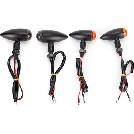 2 pièces Clignotants Bullet Moto Indicateur Lumière Compatible Honda (Coque Noire Verre Fumé Noir) (1/5)