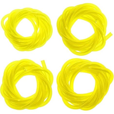 Set di 4 tubi flessibili per carburante, 60 cm, gialli, varie misure (1/5)
