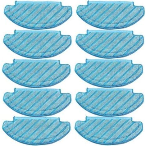 Lot de 10 serpillères pour Robot aspirateur Ecovacs Deebot Ozmo T8 AIVI T8 Max and T8 Series/ N8 Pro (1/4)