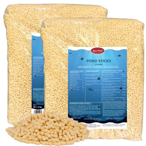2 x 40 Liter (6 kg) Lyra Pond® Pond Sticks Fischfutter Teichfutter (1/5)