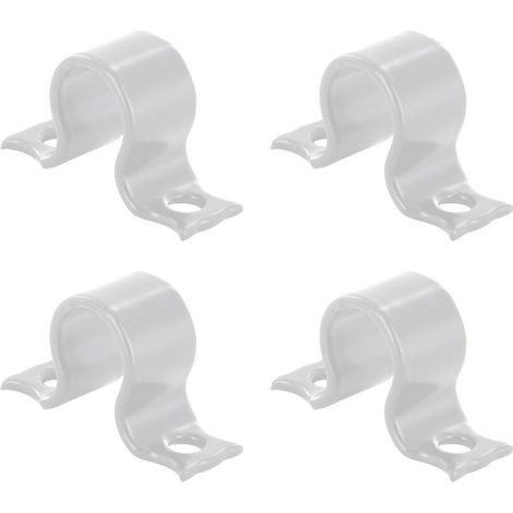 4 Colliers d'Espagnolette, Blanc, Aluminium, Diamètre 14, pour Volet Battant