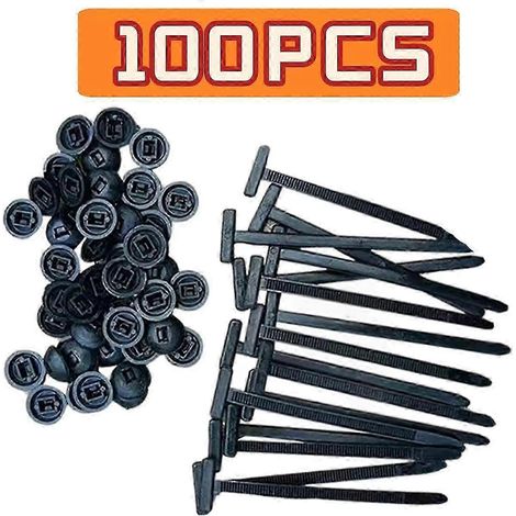 (100 pièces) Attaches de câble universelles en nylon, robustes et autobloquantes, avec goupille et bouton, outil multifonctionnel pour les réparations quotidiennes de voiture (1/5)