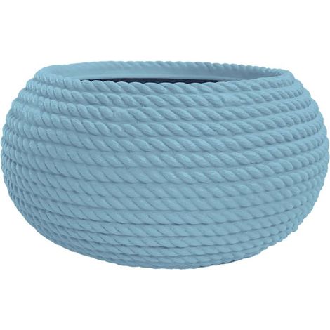 Ciotola Bali Colore Polvere 40x21 cm - Vaso Decorativo Effetto Corda