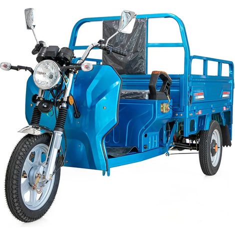 LEDANDER Tricycle cargo électrique, Tricycle électrique, Véhicule de livraison à domicile, Tricycle agricole, Véhicule de transport d'entrepôt — 1200 W, 60 km d'autonomie, 200 kg de capacité de charge
